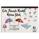 Alex ALX-0589 25x35 120 gr Renkli 25'li Resim Defteri