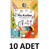 Alex Schoeller 10 Adet Alex Fon Kartonu 120GR A4 10 Lu Karışık Poşetli