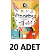 Alex Schoeller 20 Adet Alex Fon Kartonu 120GR A4 10 Lu Karışık Poşetli