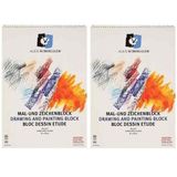 Alex Schoeller 25x35 cm+35x50 cm 165 gr 2'li Spiralli Resim Defteri