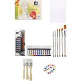 Alex Schoeller 25X35 Resim Defteri 120GR 15 Yaprak-Art-X 12 ml 12 'li Akrilik Tuval Set