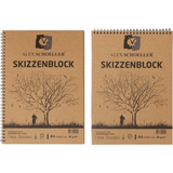 Alex Schoeller A4 90 GR 60 Yaprak Kraft Spiralli Eskiz Blok