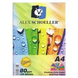 Alex Schoeller A4 Renkli Fotokopi Kağıdı 80 gr 100 Sayfa Yüksek Baskı Kalitesi ile Kullanıma Hazır