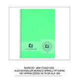 Alex Schoeller A5 70 gr 100 Yaprak Çizgili PP Kapak Spiralli Defter