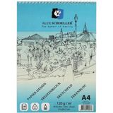 Alex Schoeller Alex A4 120 Gram 40 Yaprak Eskiz Spiralli Blok (ALEX-0278) - Çok Renkli - Resim Defteri