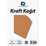Alex Schoeller Alex A4 125 Gr. Kraft Kağıt 10 Lu - Kahverengi