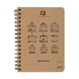 Alex Schoeller Alex Schoeller Kraft Sert Kapak Spiralli Defter 70 gr A5 80 yp Düz