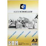 Alex Schoeller Alex Spiralli Eskiz Bloknot 90 Gram A3 60 Yaprak Dik (ALEX-822) - Çok Renkli - Resim Defteri