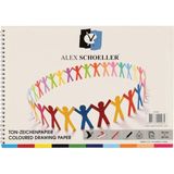 Alex Schoeller Alex Spiralli Fon Bloknot 25X35CM 15 ' Li 120 gr (ALEX-841 ) - Çok Renkli - 25*35 cm