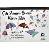 Alex Schoeller Alex Spiralli Renk Çok Amaçlı Resim Defter 120 Gram (25* 35 Cm) 25 Yaprak (Alex -0589) - Çok Renkli - 25*35 cm - Resim Defteri