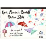 Alex Schoeller Alex Spiralli Renk Çok Amaçlı Resim Defter 120 Gram (35* 50 Cm) 25 Yaprak (Alex 0299) - Çok Renkli - 35*50 cm - Resim Defteri