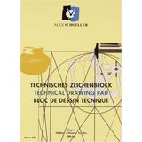 Alex Schoeller Alex Teknik ( Milimetrik ) A4 20 Yaprak Dik Bloknot 80 Gram - Çok Renkli - Teknik Çizim ( Milimetrik ) Kağıdı