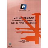 Alex Schoeller Alex Teknik ( Milimetrik ) Kırmızı Bloknot 80 Gram A3 20 Yaprak - Teknik Çizim ( Milimetrik ) Kağıdı