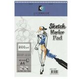 Alex Schoeller ALX-0427 A4 200 GR 40 Lı Spiralli Sketch-Marker Pad