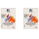 Alex Schoeller ALX-107 2'li 25x35 cm 165 gr 15 Yaprak Spiralli Resim Defteri