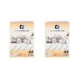 Alex Schoeller ALX-821 A5 90 GR Spiralli Dikişli 60 Yaprak 2'li Eskiz Bloknot