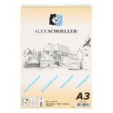Alex Schoeller ALX-822 90 GR A3 60 Yaprak Spiralli Eskiz Bloknot