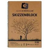 Alex Schoeller Blok Kraft Yan Spiralli A4 90 gr 60 Yaprak Defter