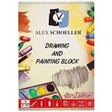 Alex Schoeller Dokulu Resim Defteri Spiralli 220 Gr 35x50 Alx 298 Krem
