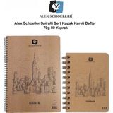 Alex Schoeller Sert Kapak Kareli 70 gr 80 Yaprak Spiralli Defter