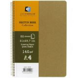 Alex Schoeller Sketchbook Kraft Sert Kapak Spiralli Eskiz Defteri A4 140 gr 50 yp