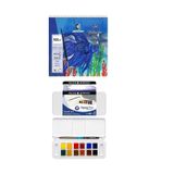 Alex Spiralli Suluboya Defteri 300 gr 12 Yp 15X15 cm Daler Rowney Aquafine Suluboya Set 12'li
