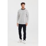 Alexander Gardi Alexandergardı Çizgili Regular Fit Sweatshırt E24-00158 001 beyaz