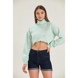 Alexander Gardi Boğazlı Crop Kazak (B22-5272) - XL - Mint