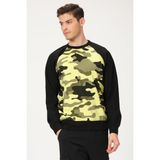 Alexander Gardi Kamuflaj Desenli Sweatshirt (UN-14591) - Sarı