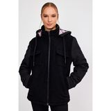 Alexander Gardi Kapüşonlu Comfort Fit Yünlü Mont (E20-379401) - Siyah - 58
