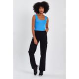 Alexander Gardi Kare Yaka Crop Atlet (A90779-S) - Standart - Mavi