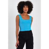 Alexander Gardi Kare Yaka Crop Atlet (A90779-S) - Standart - Turkuaz