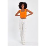 Alexander Gardi Kare Yaka Crop Atlet (A90779-S) - Standart - Turuncu