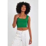 Alexander Gardi Kare Yaka Crop Atlet (A90779-S) - Standart - Yeşil