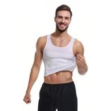 Alexander Hud Erkek Atlet Korse Bel Göğüs Göbek Toparlayıcı Şekillendirici Dik Duruş Atlet - 2XL - Beyaz