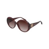 Alexander Mcqueen Am0285S 005 Yuvarlak Bordo Kadın Güneş Gözlüğü