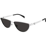 Alexander McQueen AM0456S 001 Gümüş Füme Cat Eye Kadın Güneş Gözlüğü 60-14