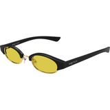 Alexander Mcqueen AM0534S 003 Siyah Sarı Oval Unisex Güneş Gözlüğü