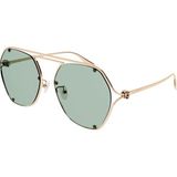 Alexander mcqueen güneş gözlüğü am0367s 003 58-17 / unisex güneş gözlüğü - Altın