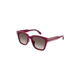 Alexander McQueen Güneş Gözlüğü, M, AM0399SA 003, Bordo, kadın