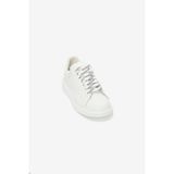 ALEXANDER MCQUEEN Kadın Kalın Tabanlı Deri Sneakers - Beyaz