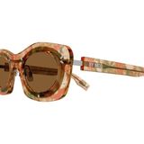 Alexander McQueen Mcq MQ0358S 003 Şeffaf Kahverengi Unisex Güneş Gözlüğü