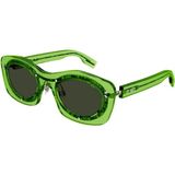 Alexander McQueen MQ0358S 001 Yeşil Geometrik Kadın Güneş Gözlüğü 52-22