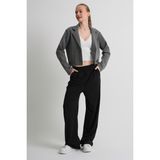 Alexandergardı Astarsız Crop Blazer Ceket - 2XL - Koyu - Gri