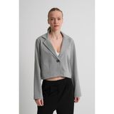 Alexandergardı Astarsız Crop Blazer Ceket - XL - Açık Gri