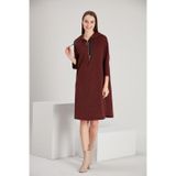 Alexandergardi B21-138400 Bordo Kapüşonlu Elbise