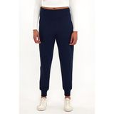 Alexandergardi B23-00165 Lacivert Beli Lastikli Yandan Cepli Tayt