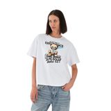 ALEXANDERGARDI Baskılı Bisiklet Yaka Kadın T-shirt BEYAZ M