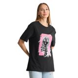 ALEXANDERGARDI Baskılı Bisiklet Yaka Kadın T-shirt SİYAH M