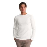 ALEXANDERGARDI Bisiklet Yaka Dar Kesim Uzun Kollu Erkek T-shirt BEYAZ L